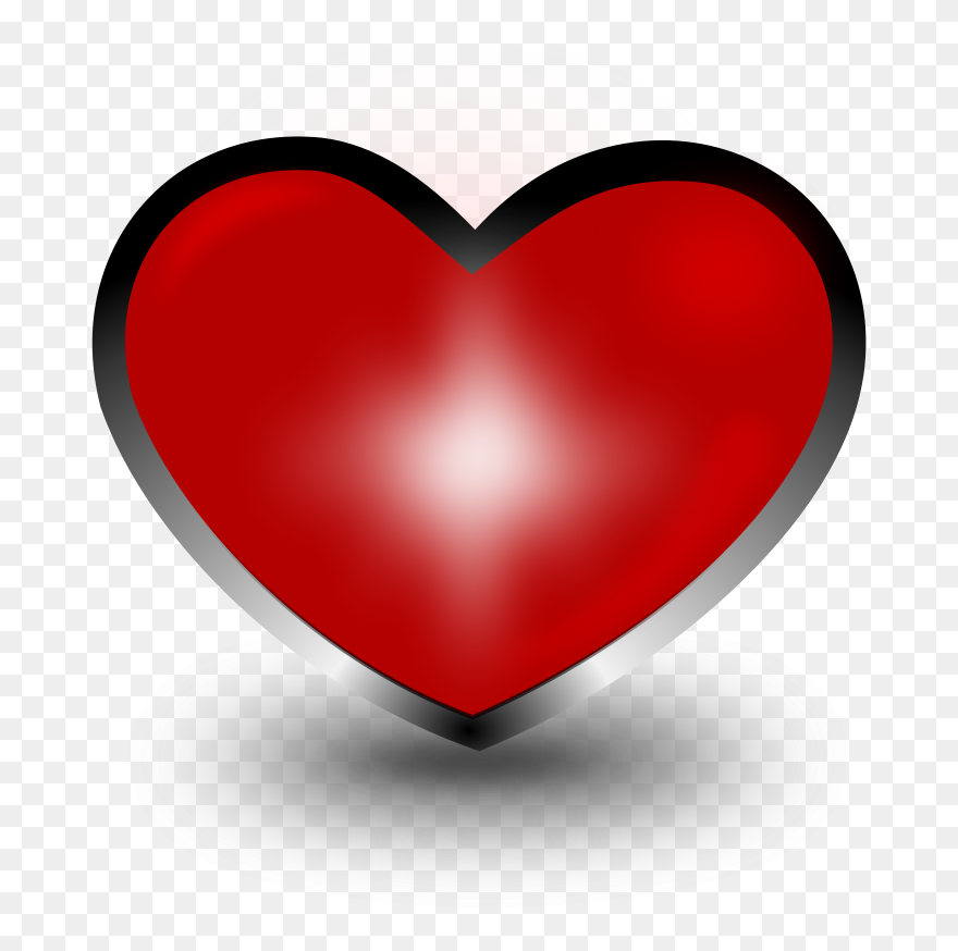 Transparent Fancy Red Heart Clipart - Heart See Through Background - Png Download