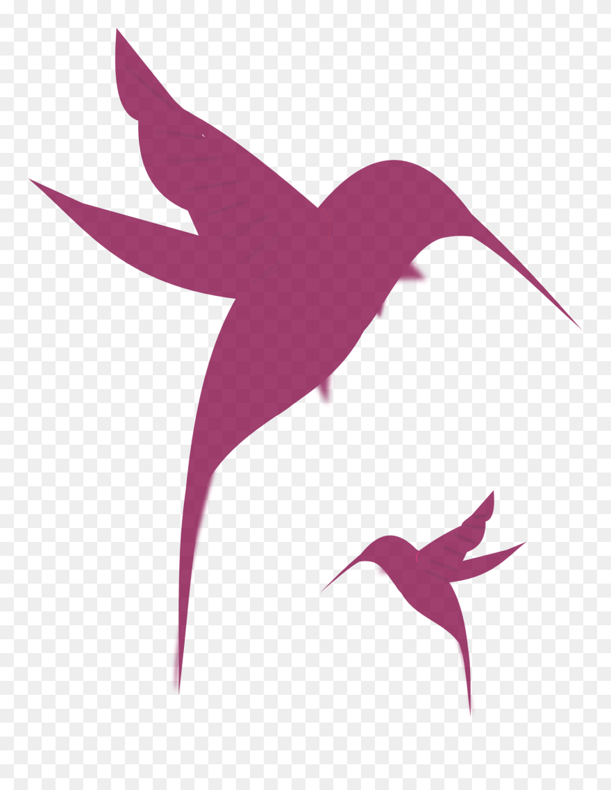 Silhouette Drawing Clip Art - Simple Hummingbird Tattoo - Png Download