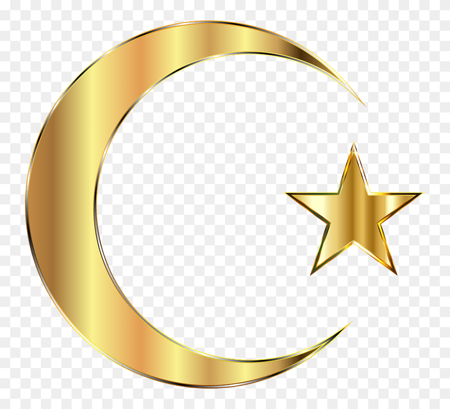 Moon Transparent Png Images - Gold Star And Crescent Clipart