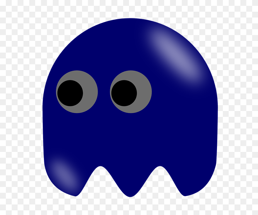 Blue Ghost Pac Man Clipart - Png Download