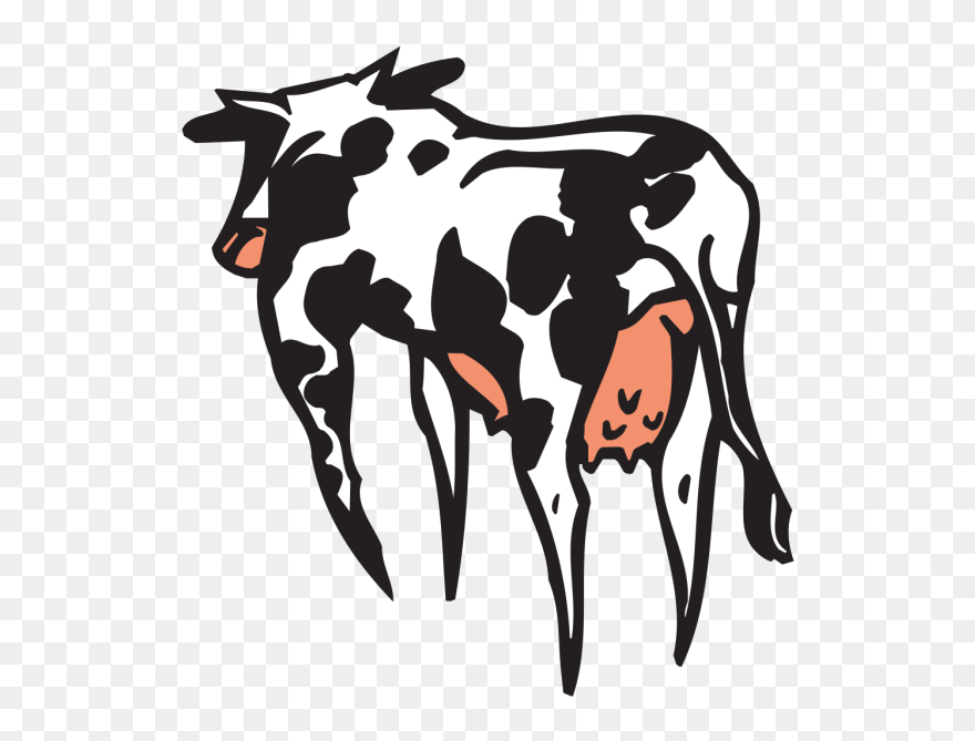Colored Cow Rear View Png Images - Cow Backside Png Clipart