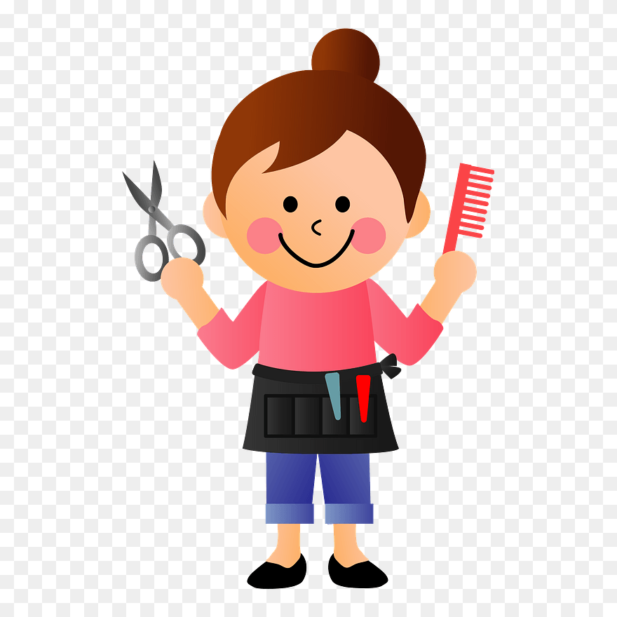 Beautician Hairdresser Woman Clipart - Hairdresser Cartoon Png Transparent Png