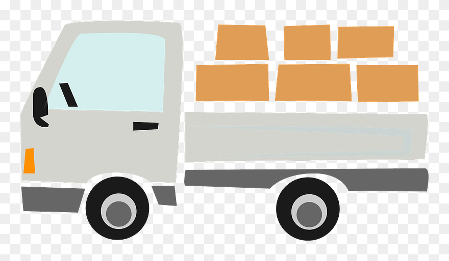 Truck Car Vehicle Clipart - トラック 荷物 イラスト 無料 - Png Download