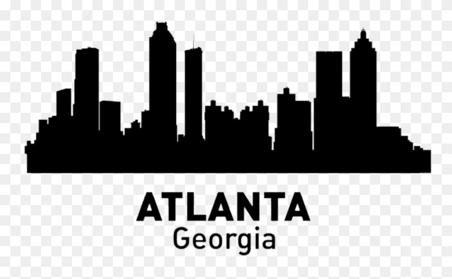 Transparent Atlanta City Skyline Clipart - Atlanta Skyline Silhouette - Png Download