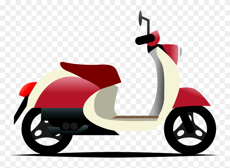 Motor Scooter Clipart - Motorcycle - Png Download