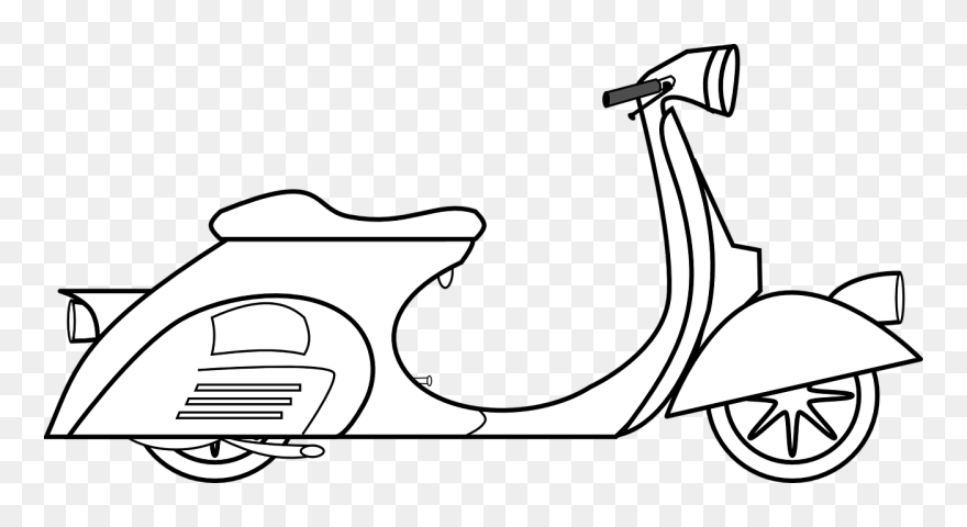 Scooter Png Black And White Clipart