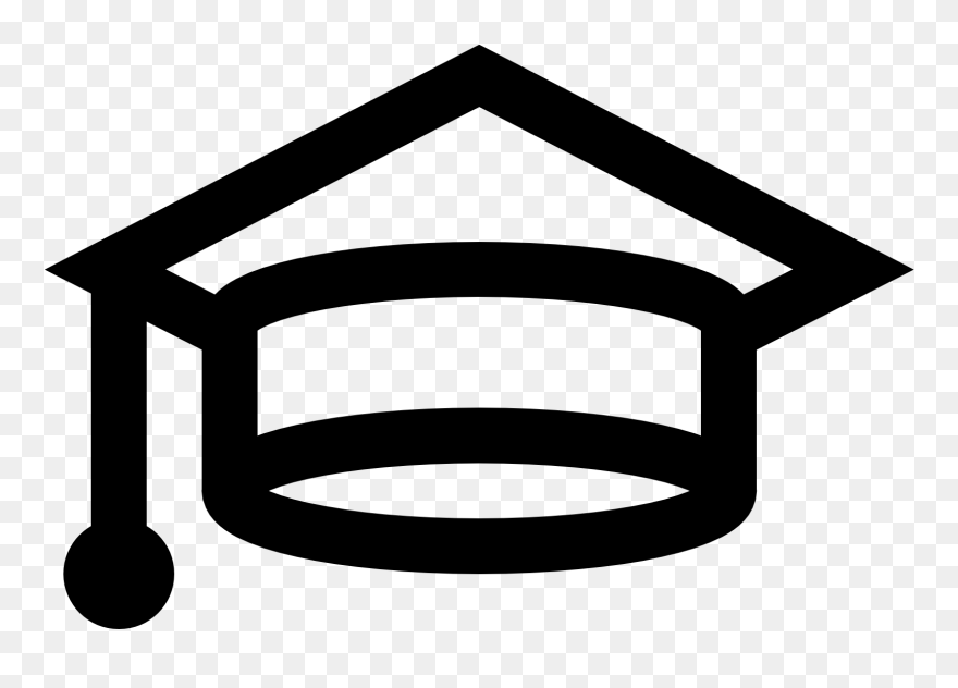 White Cap For Graduation Icon Clipart
