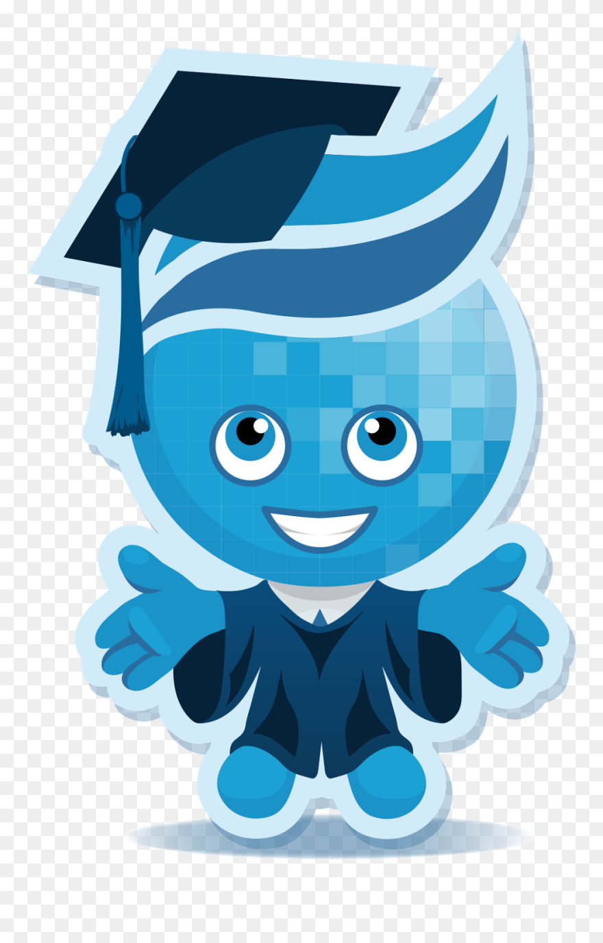 Image Of Rio Salado Mascot Splash In Cap And Gown - Rio Salado College Clipart