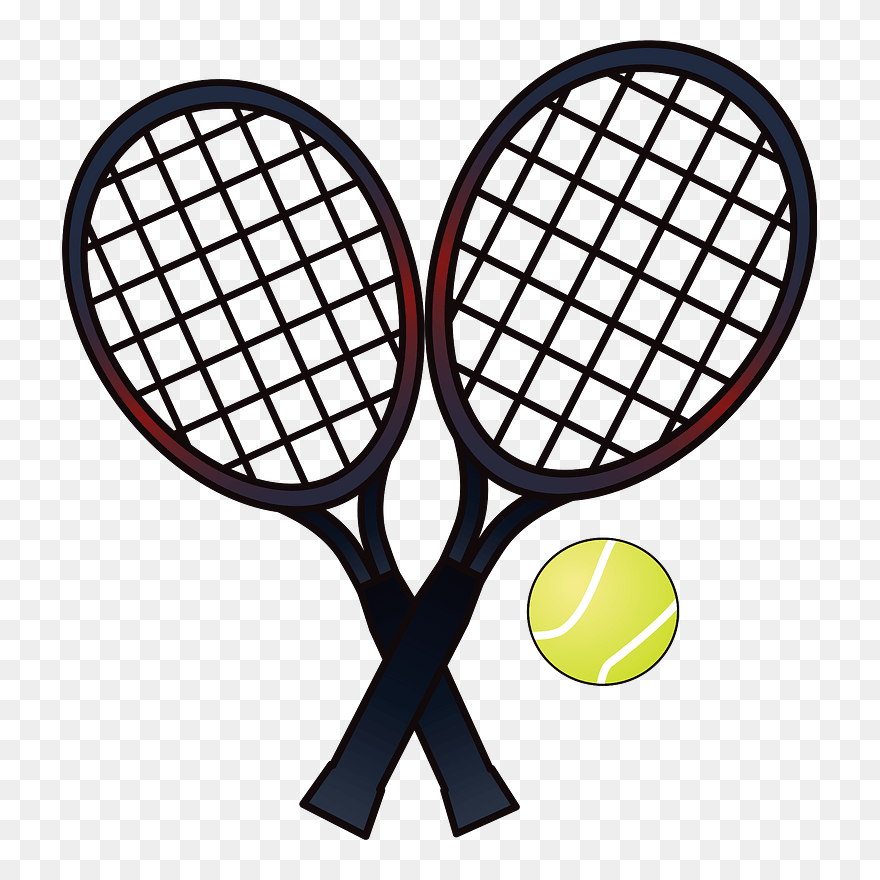 Tennis Ball Racket Sports Clipart - Tennis Racket Clip Art - Png Download
