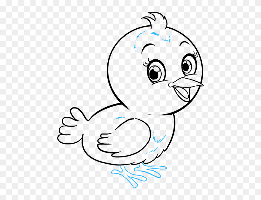 How To Draw Baby Bird - Baby Bird Cartoon Png Clipart