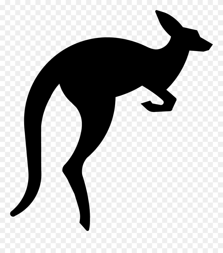 Kangaroo Silhouette - Kangaroo Logo Png Clipart