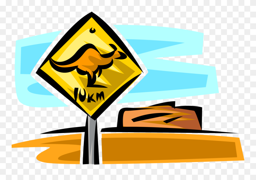 Vector Illustration Of Australian Marsupial Kangaroo Clipart