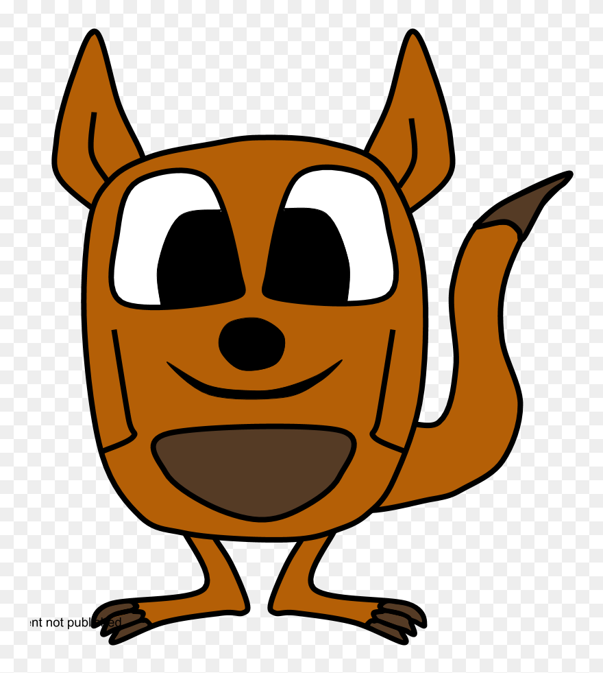 Kangaroo, Big Eyes, Cartoon Animal Clipart