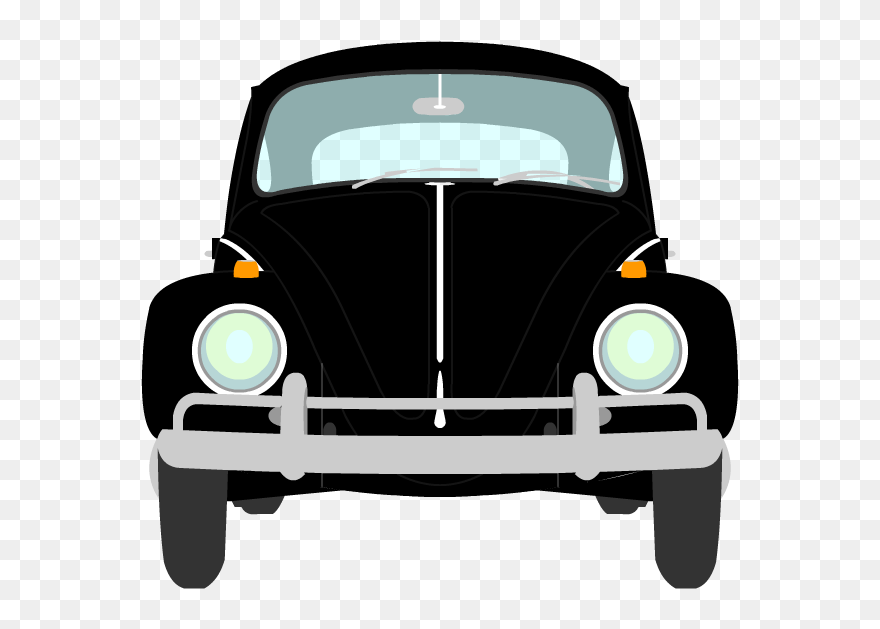 Image Of A Black 1964 1200 Volkswagen - Antique Car Clipart