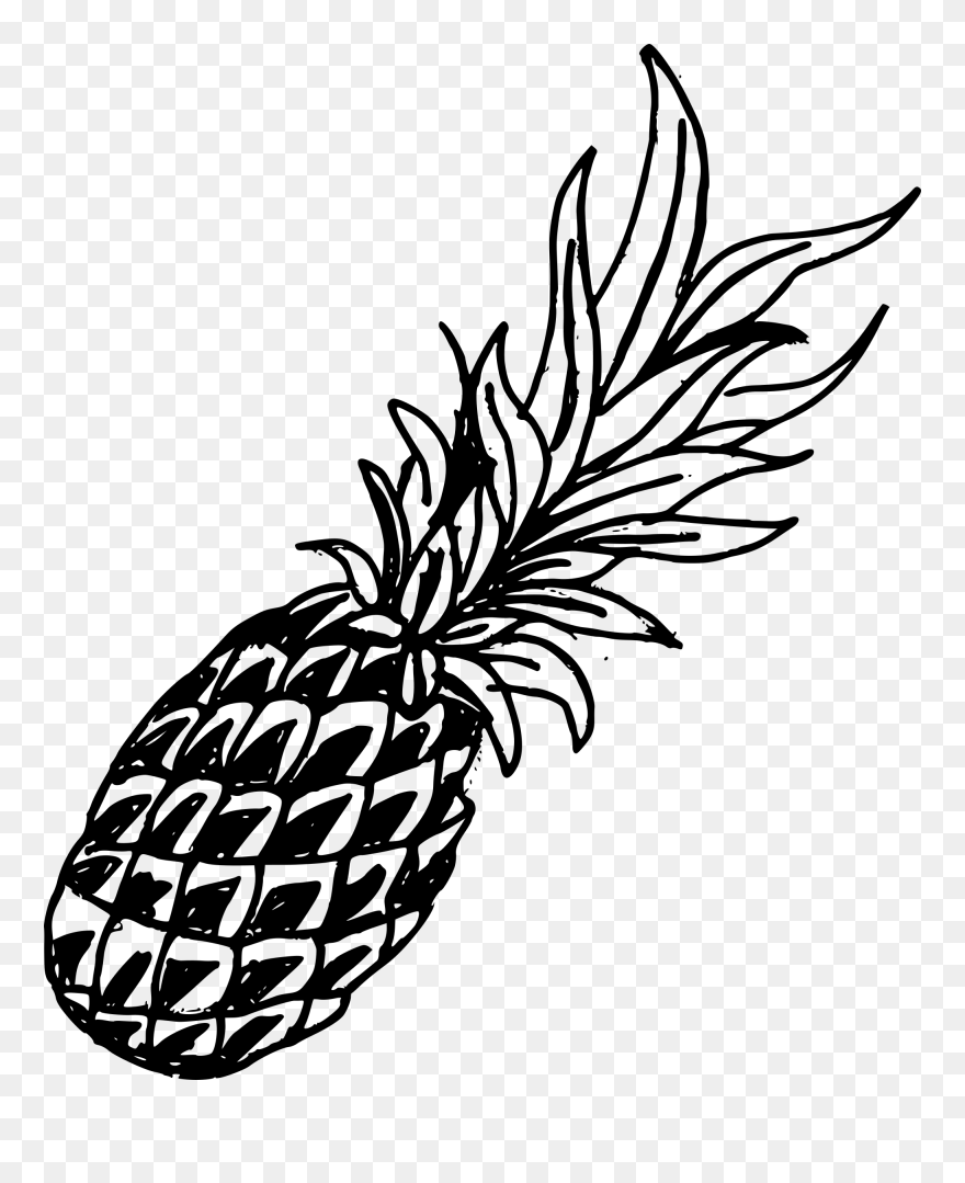 Blue Drawing Pineapple Transparent Png Clipart Free - Pineapple Drawing Png