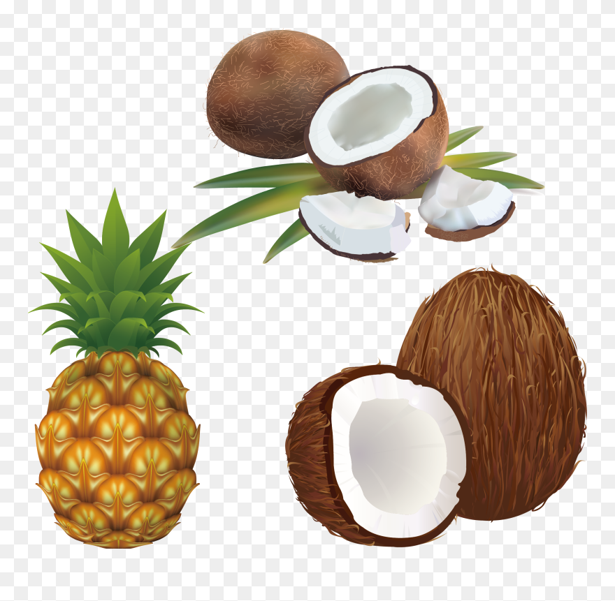 Leaves Clipart Pineapple - Transparent Pineapple Vector Png