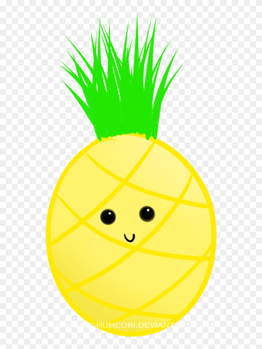 Kawaii Clipart Pineapple, Kawaii Pineapple Transparent - Cute Pineapple Cartoon Png