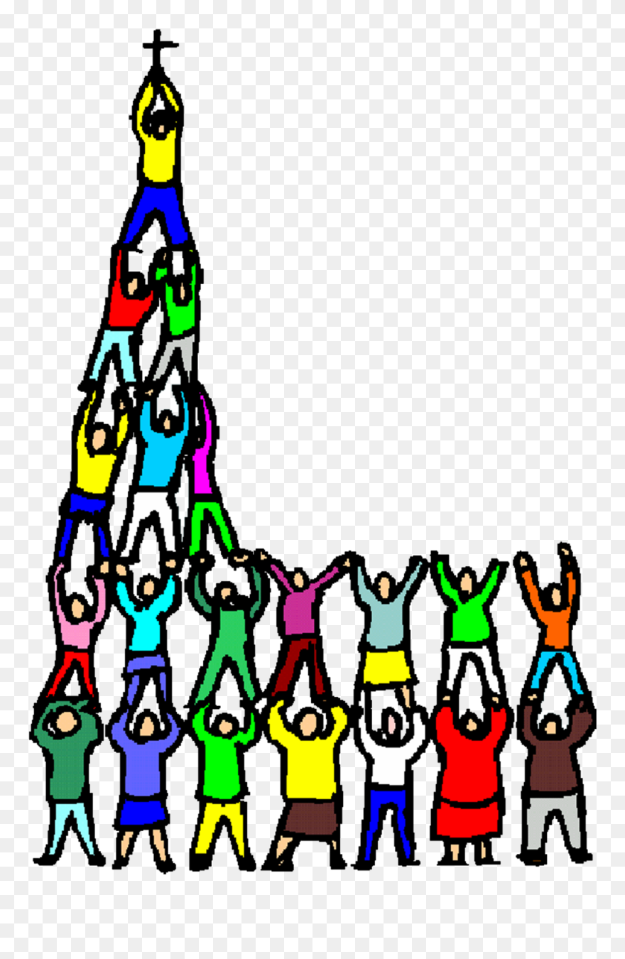 People Building A Church Clipart