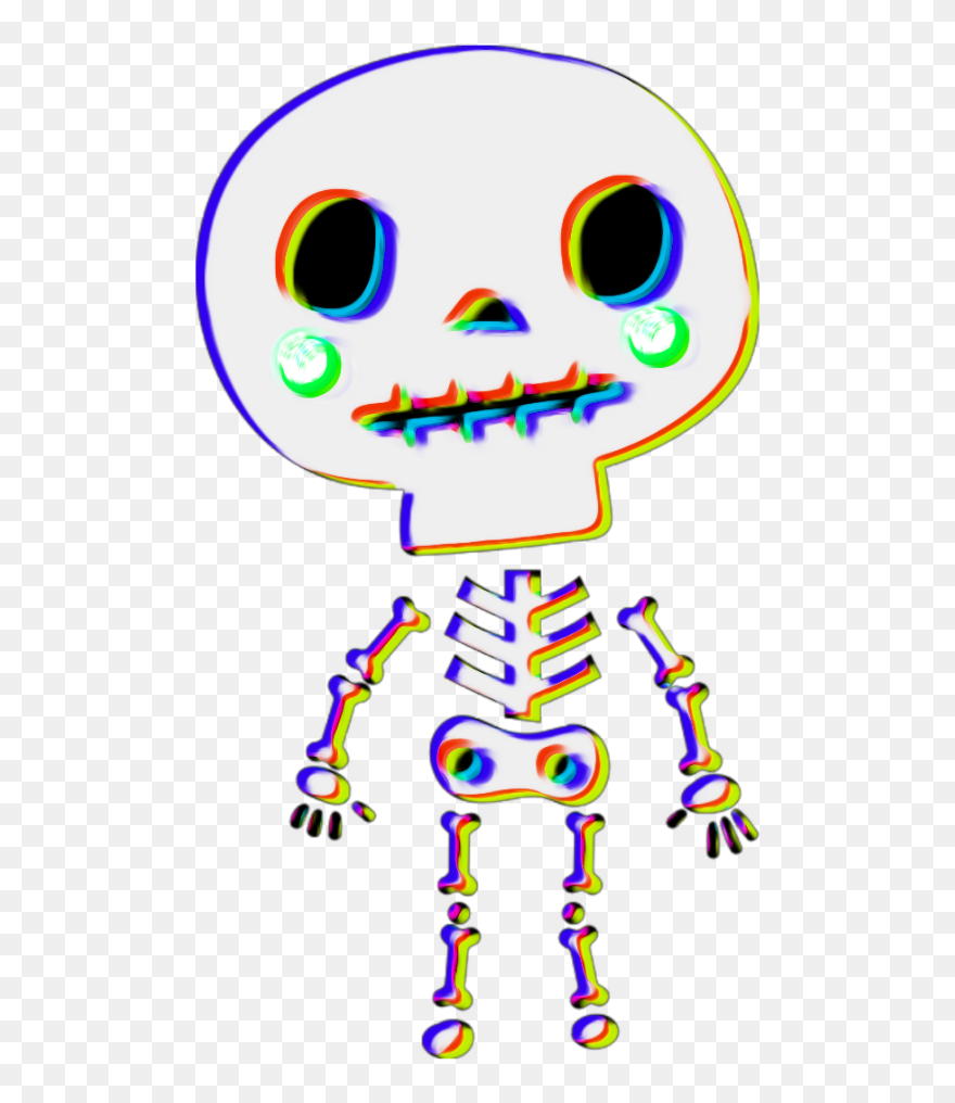 Transparent Cute Halloween Skeleton Clipart - Transparent Cute Skeleton - Png Download