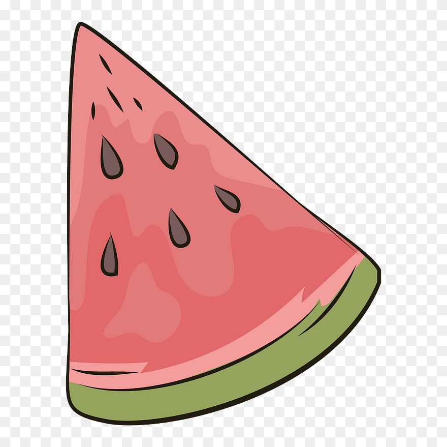 Watermelon Slice Clipart - Rebanada De Sandia Dibujo - Png Download