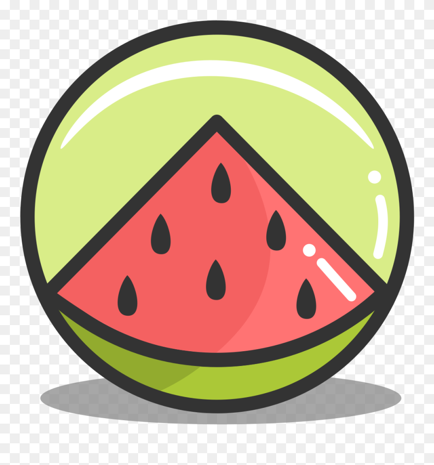 Button Watermelon Icon - Watermelon Icon Transparent Background Png Clipart