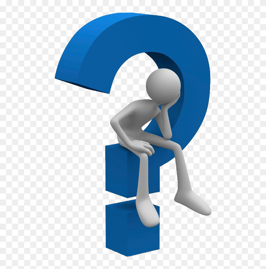 Transparent Children Waiting Clipart - Man Sitting On Question Mark - Png Download