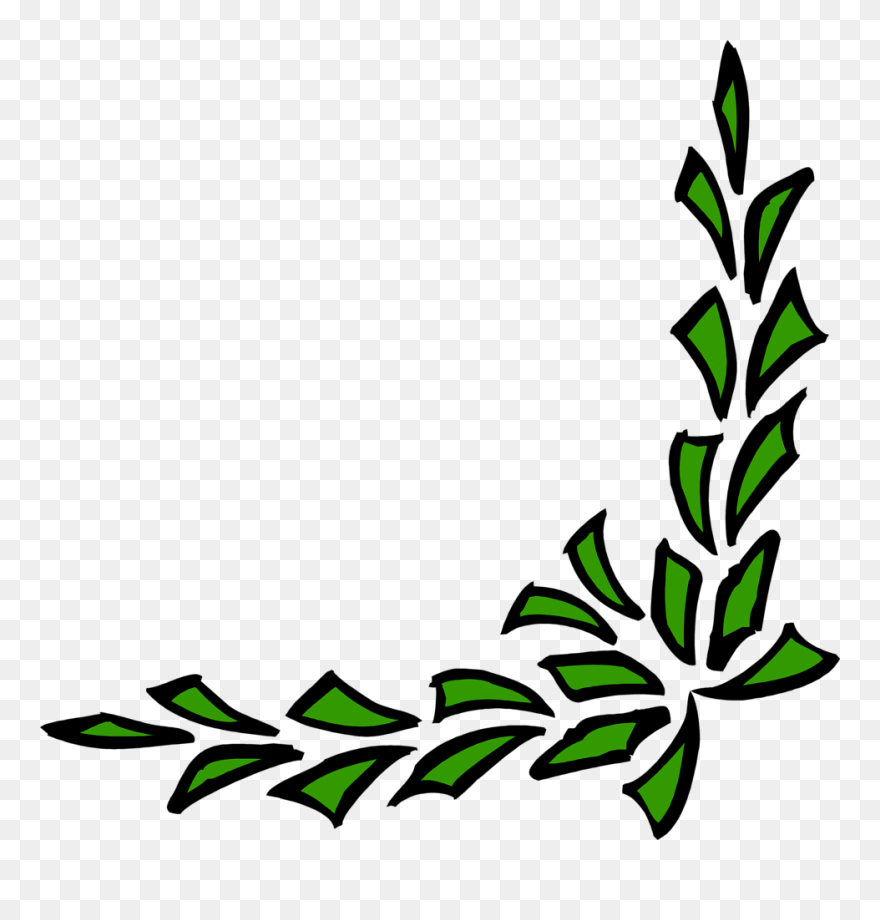Green Corner Border Clipart - Border Design For Project - Png Download