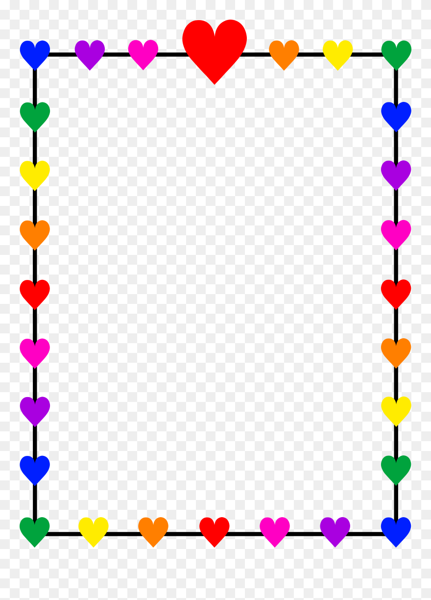 1000 Images About Heart Borders On Pint 1000 Images - Valentines Day Border Png Clipart