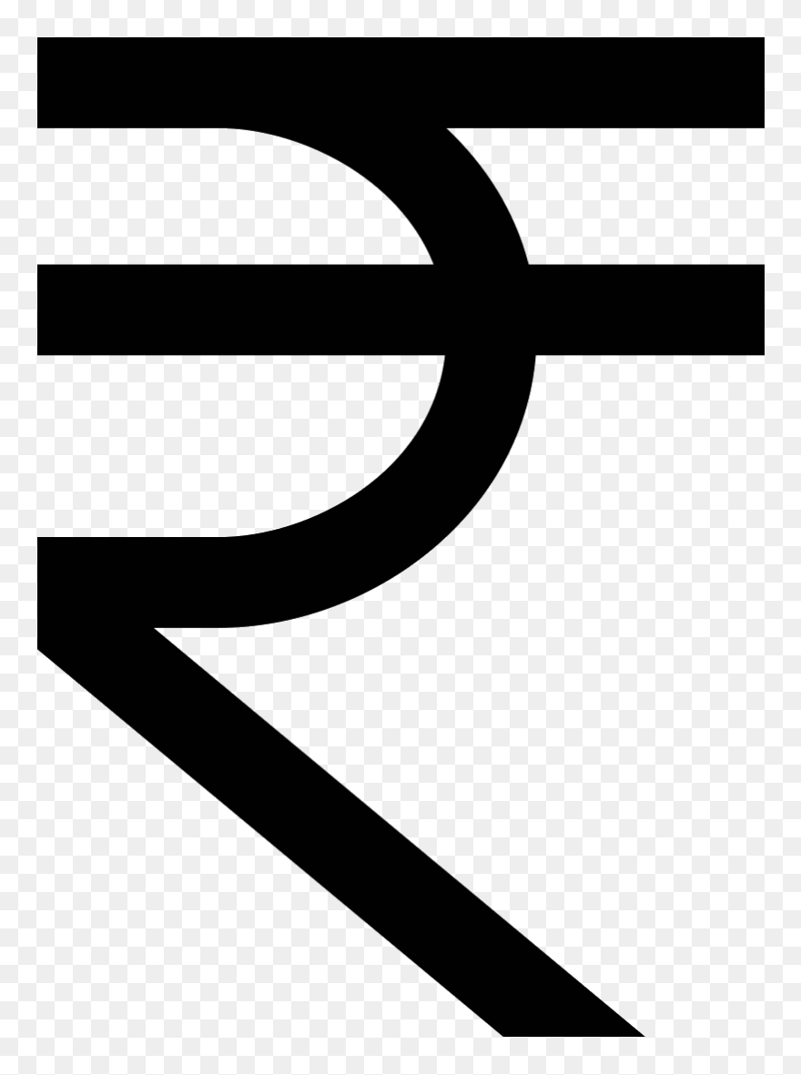 Indian Rupee Sign Currency Symbol - Indian Rupee Symbol Png Clipart