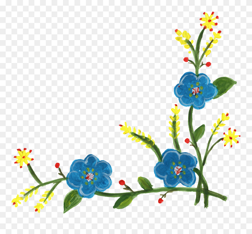 Corner Floral Transparent Background Clipart