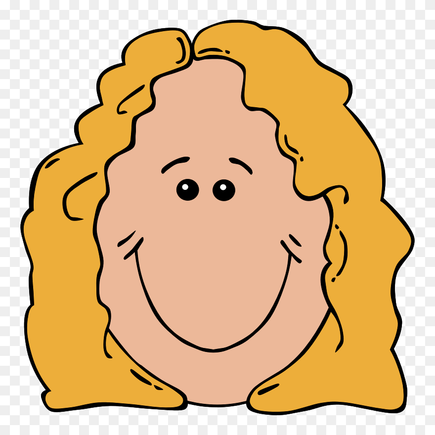 Dark Hair Pencil And - Mom Face Clipart - Png Download