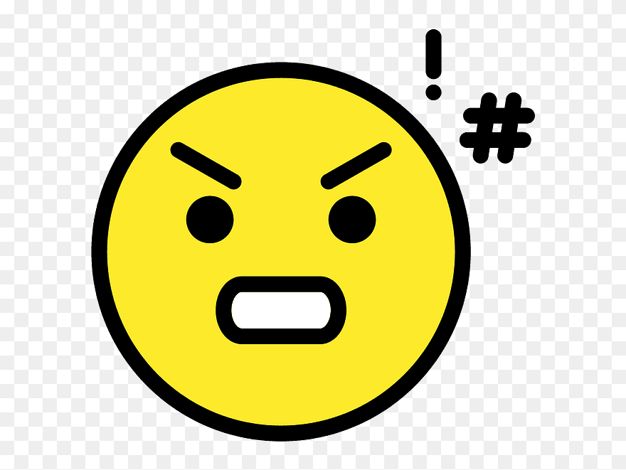 Face With Symbols On Mouth Emoji Clipart - Emoji With Covered Mouth - Png Download