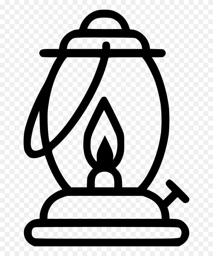 Lamp Clipart Gas Lamp - Gas Lamp Clipart Black And White - Png Download