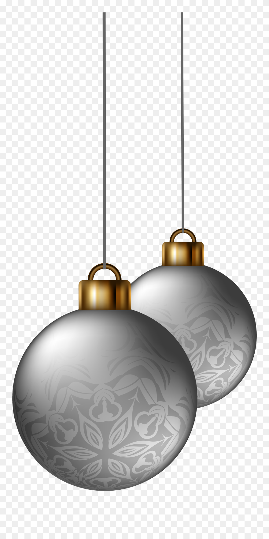 Ornament Clipart Silver Gold Decoration - Christmas Decoration Png Ball Transparent Png