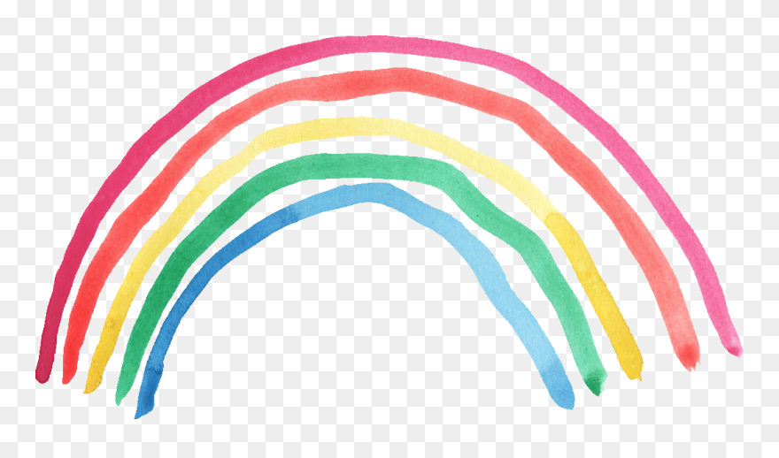 Transparent Watercolor Watercolor Painting Rainbow - Watercolor Rainbow Png Clipart
