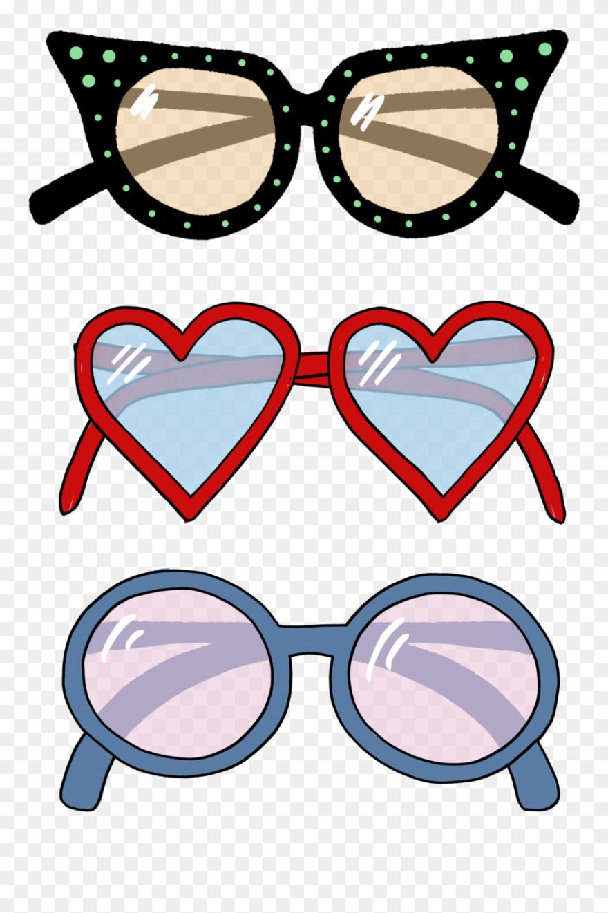 Clipart Sunglasses Watercolor - Elton John Background Sunglasses - Png Download