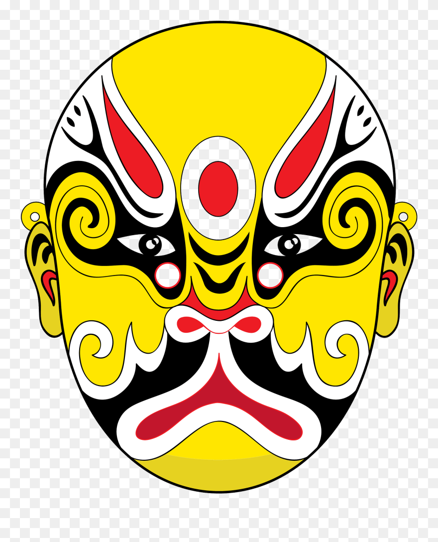 Beijing Opera Yellow Mask Clipart (5569574) PinClipart
