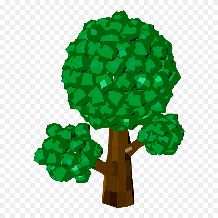 Tree Geometric Clipart - Clip Art - Png Download