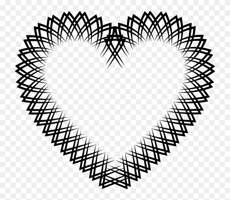 Abstract Geometric Frame I Heart - Yuen Long Park Clipart