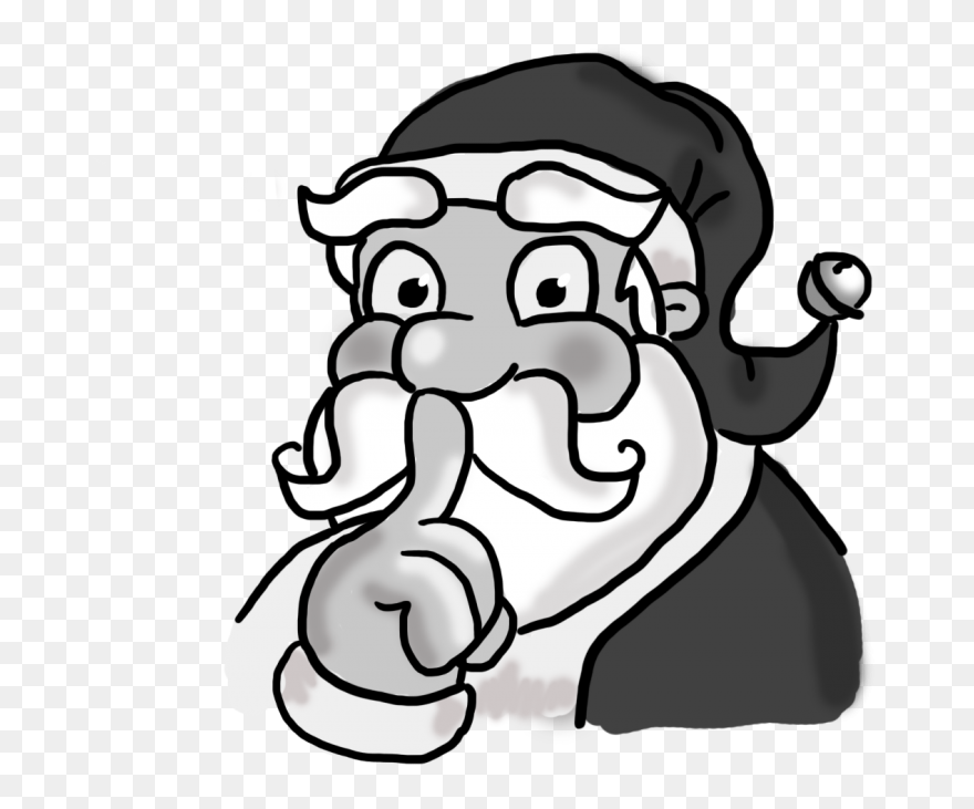 A Holiday Guide To Finding The Most Meaningful Secret - Secret Santa Black And White Clipart