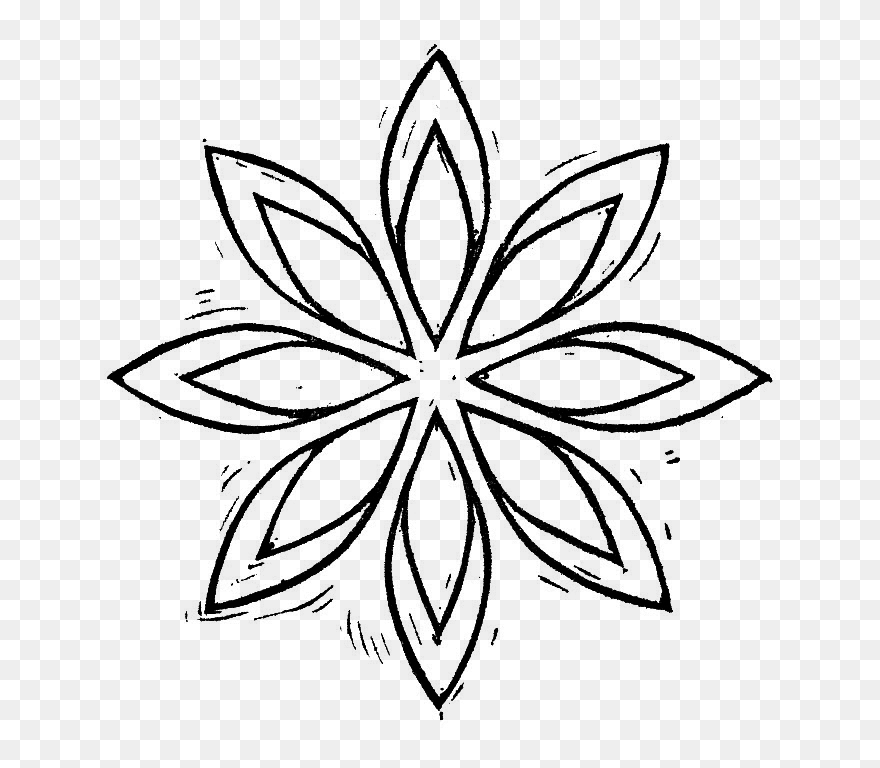 Drawing Geometry Flower - Okul Öncesi Güneş Boyama Clipart