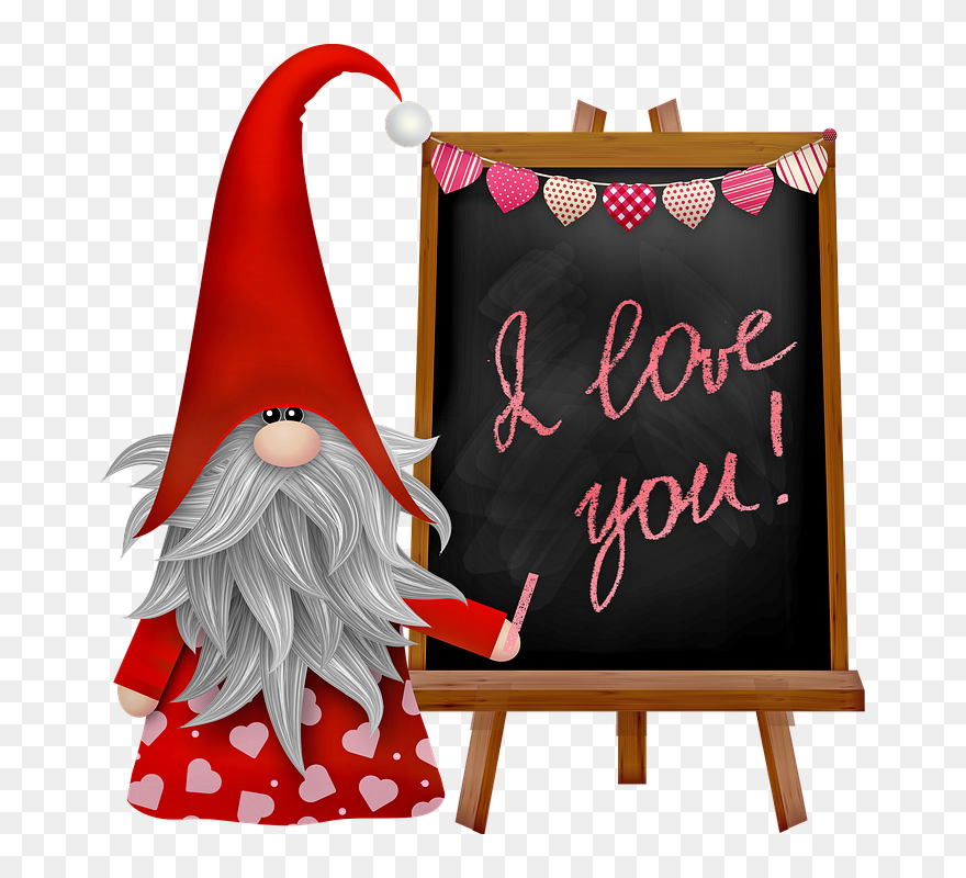 Valentine's Gnomes Clip Art - Png Download