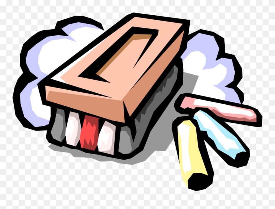 Chalk And Eraser Clipart - Png Download