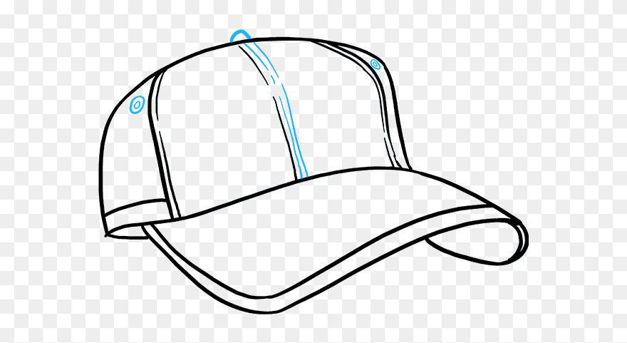 How To Draw Baseball Cap - Baseball Cap Drawing Png Clipart