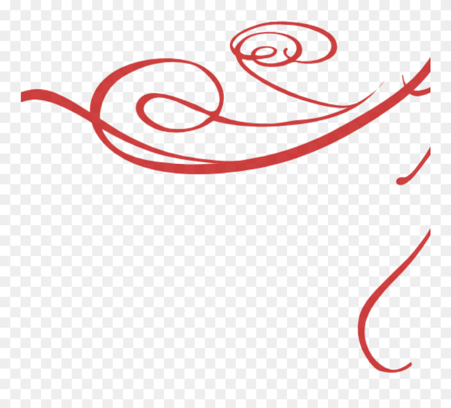 Lines Clipart Red - Clip Art Swirl Transparent Background - Png Download