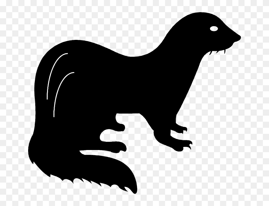 Ferret Silhouette Clip Art - Ferret Clip Art - Png Download