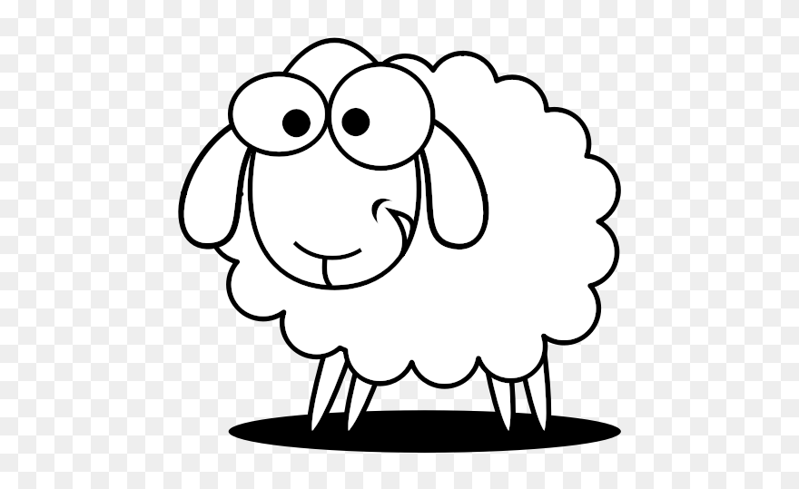 Happy Sheep Icon Vector Image - Baba Black Sheep Drawing Clipart