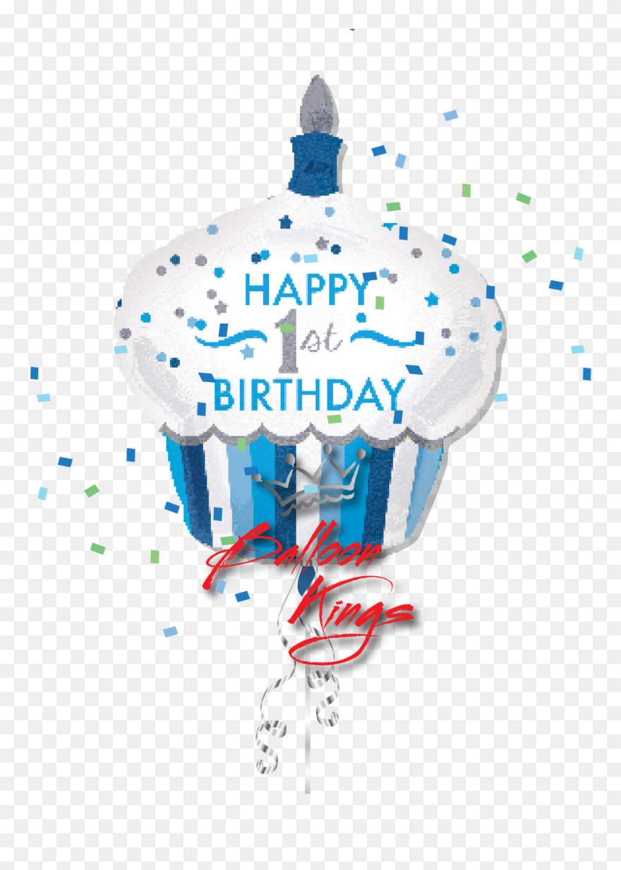 Transparent First Birthday Png - Happy First Birthday Boy Cake Clipart