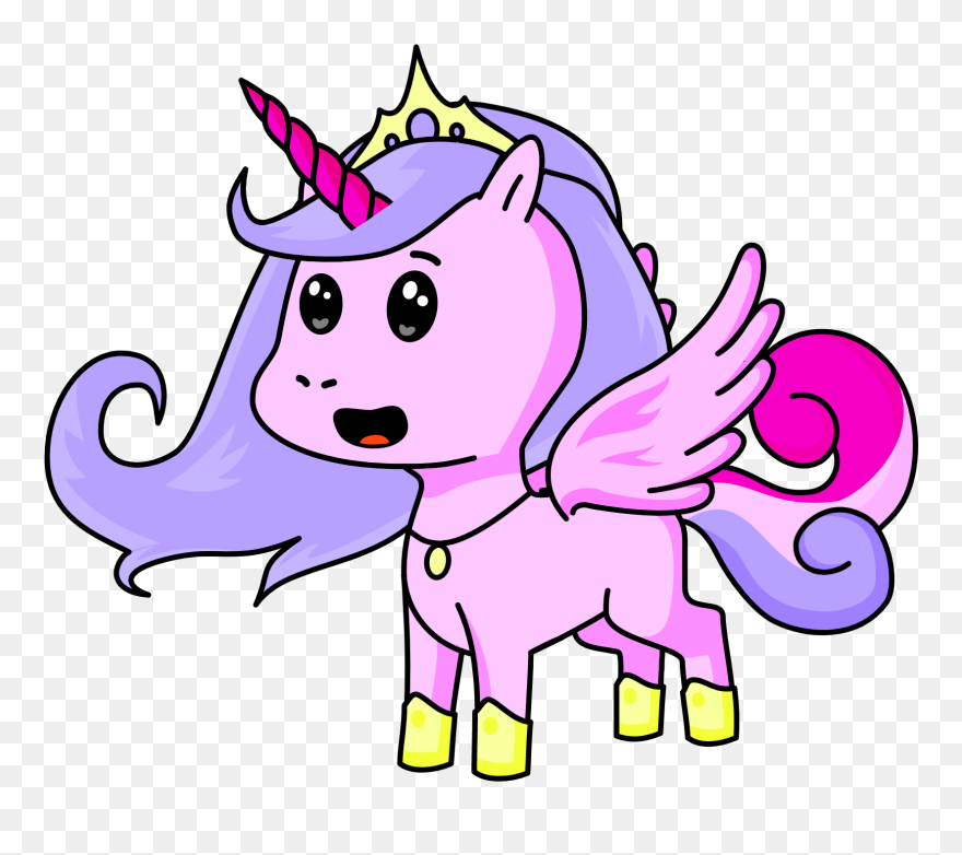 Royal Blue Unicorn Clipart