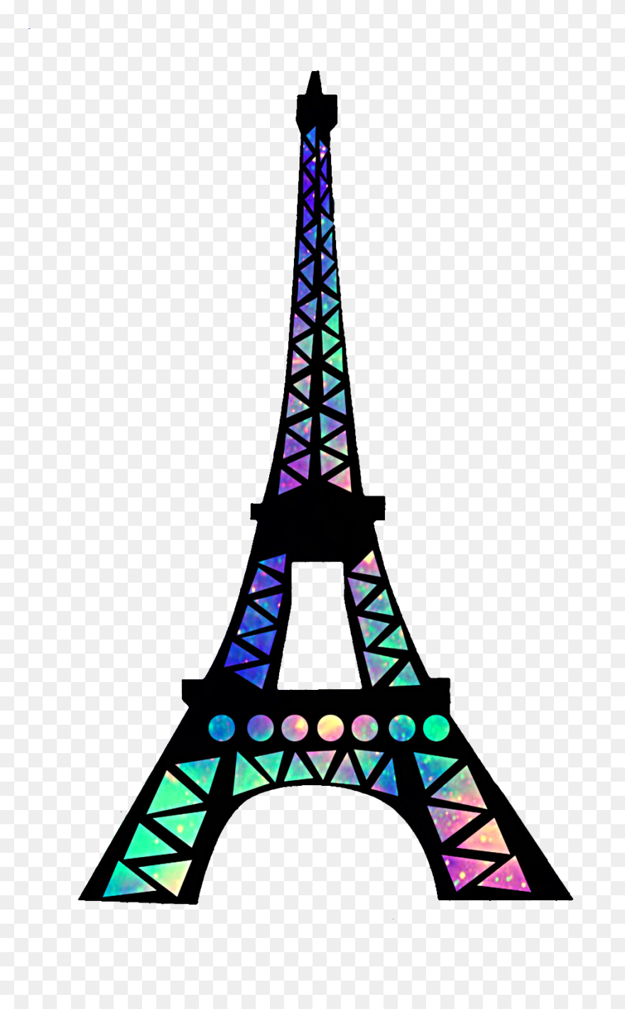 #ftestickers @mpink88 #glitter #sparkle #galaxy #paris - Eiffel Tower Clip Art - Png Download